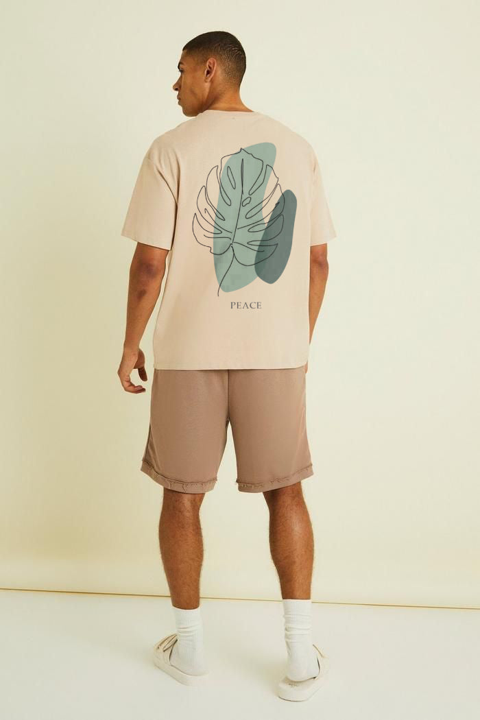Oversized back graphic printed t-shirt unisex