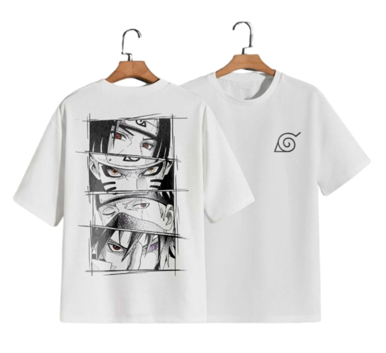 Anime back printed relax fit pure cotton oversized t-shirt