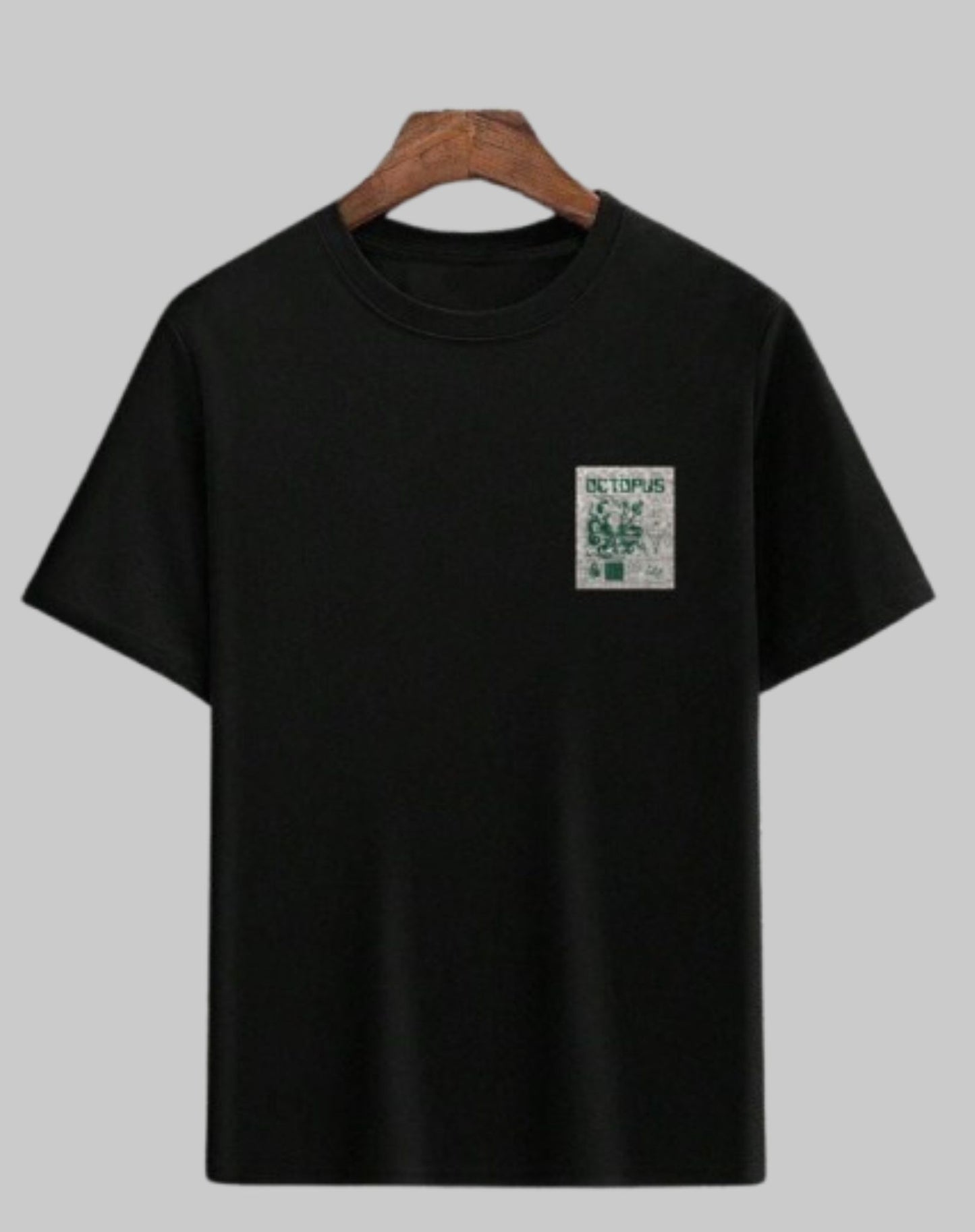 Black oversized graphic printed t-shirt for men