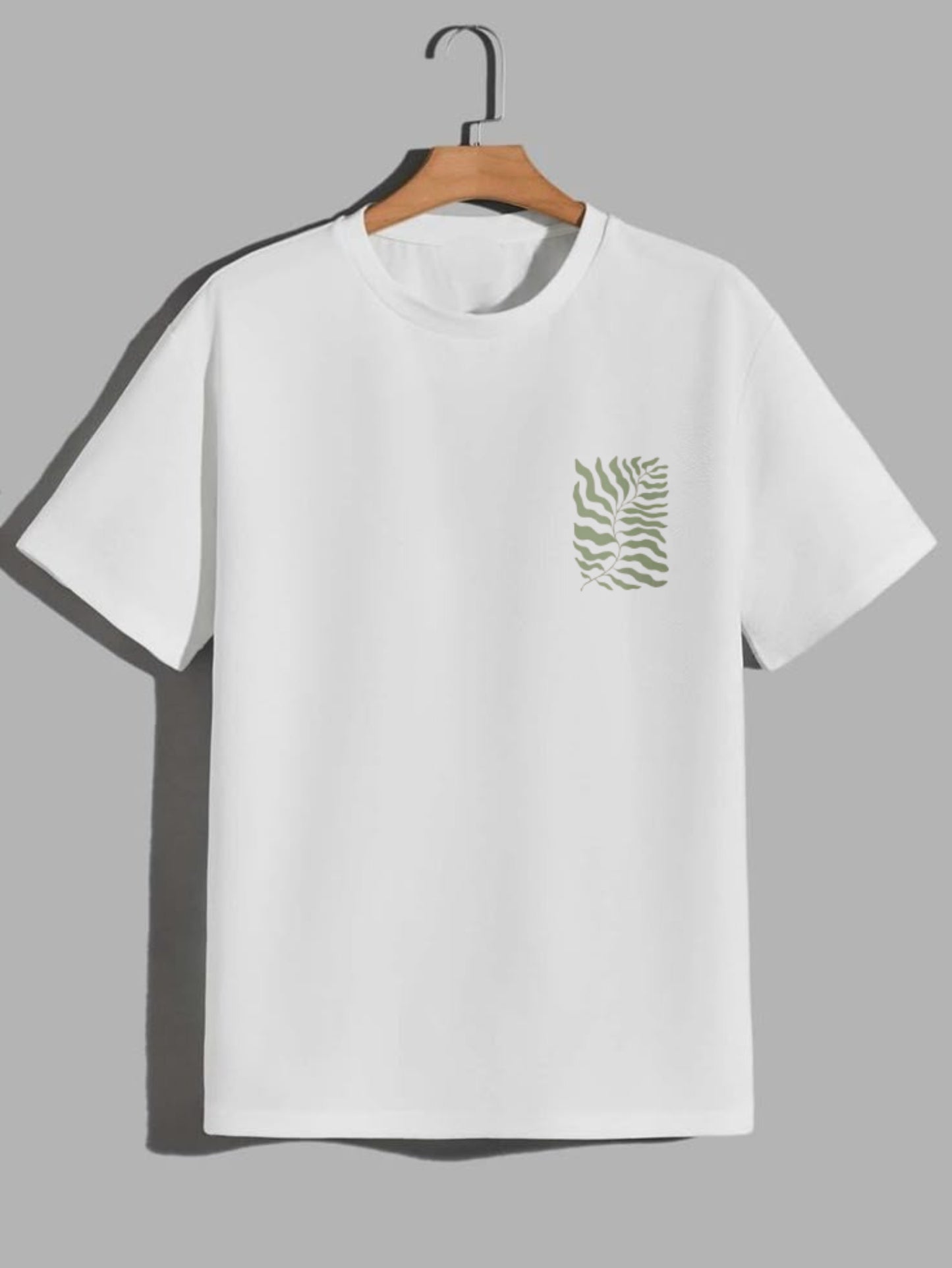 Oversized graphic white printed t-shirt (Unisex)
