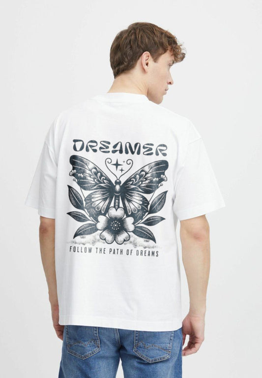 Creative vintage back printed oversized t-shirt (unisex)