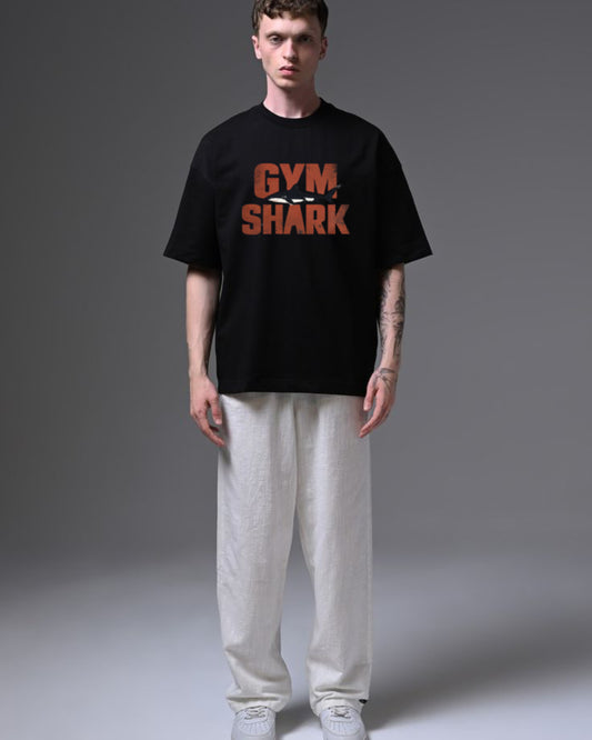 Men-oversized front printed t-shirt for gym