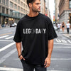 Printed oversized gym t-shirt for men